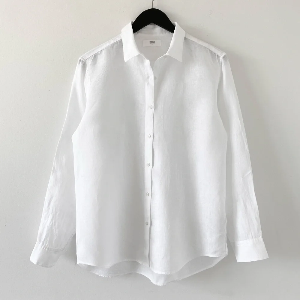 Uniqlo 100% Linen Classic Button-Up Shirt - Picture 2 of 10